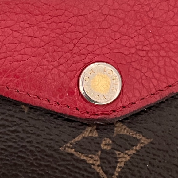 Louis Vuitton Cerise Pallas Compact Monogram & Red Leather Wallet CA4175 - Picture 3 of 17